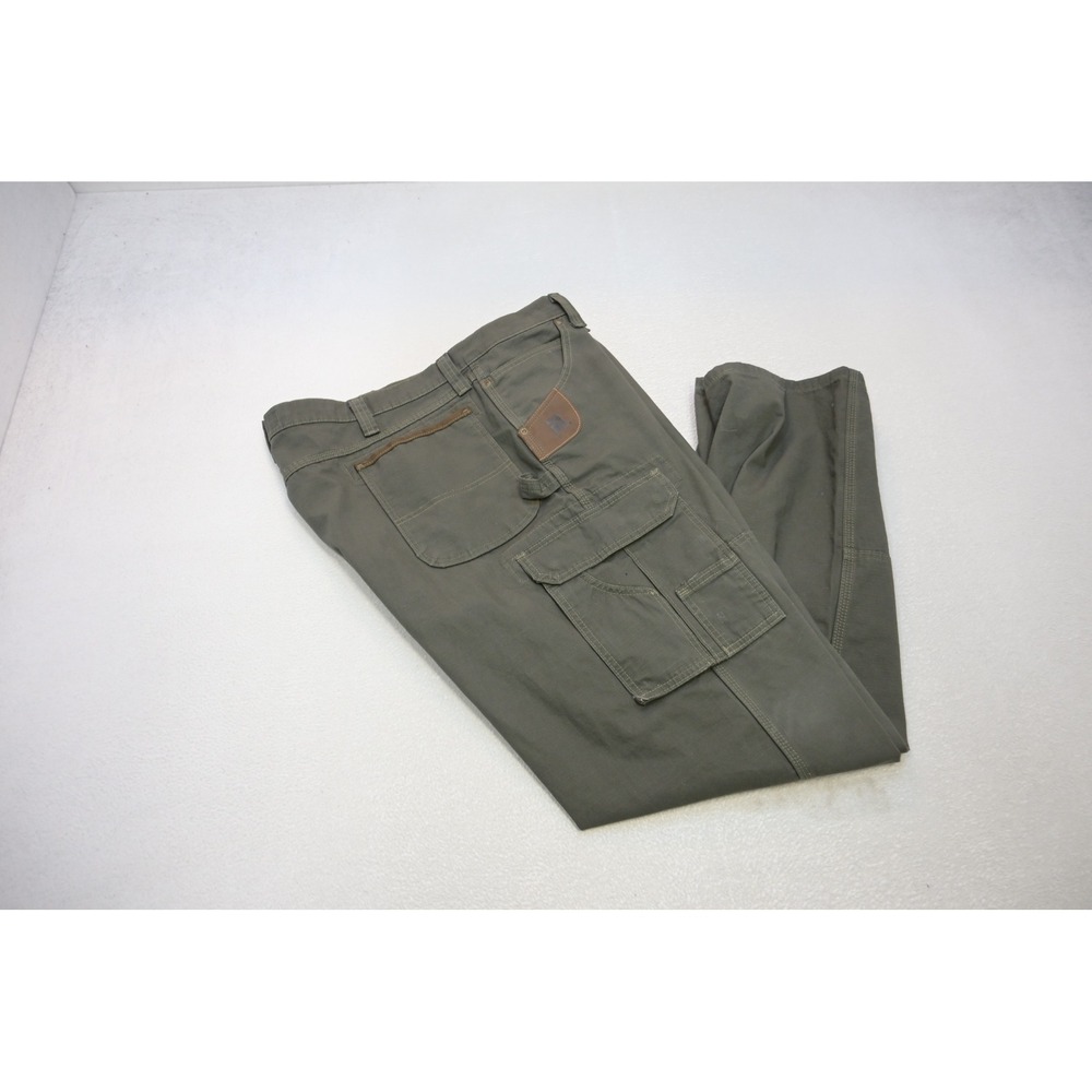 Wrangler Cargo Pants Mens 40x30 Green RIGGS Workwear Ripstop Utility Excellent